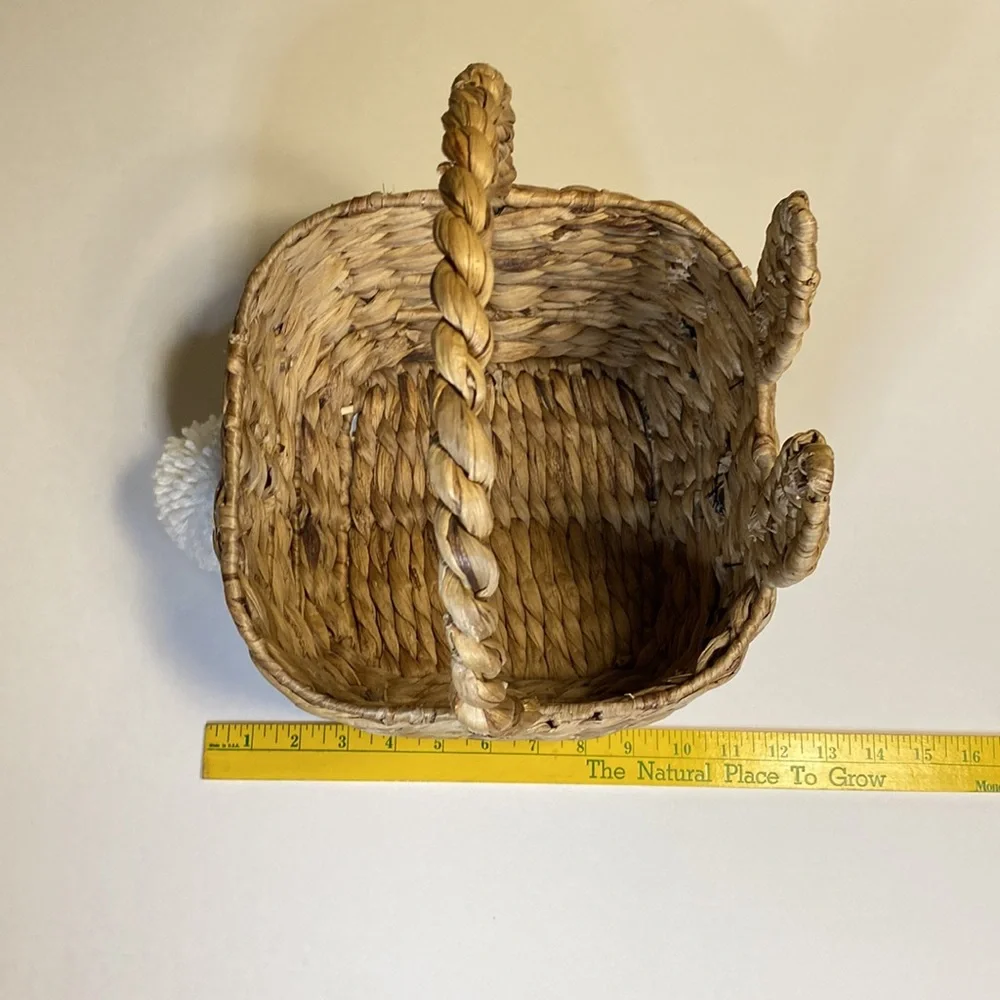 Crate&Barrel Whimsically Cute and Rustic Bunny Basket with Adorable Detailing 🐰